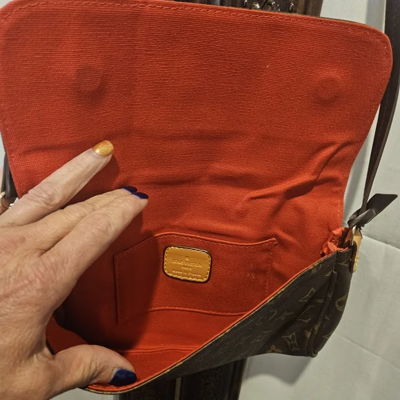 Classic Brown Monogram Canvas Crossbody with Gold Plaque - Picture 8 of 8